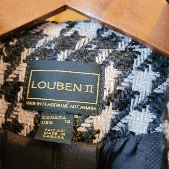 Louben II Herringbone Light Pink & Black Jacket with Silver Details - Picture 5 of 5